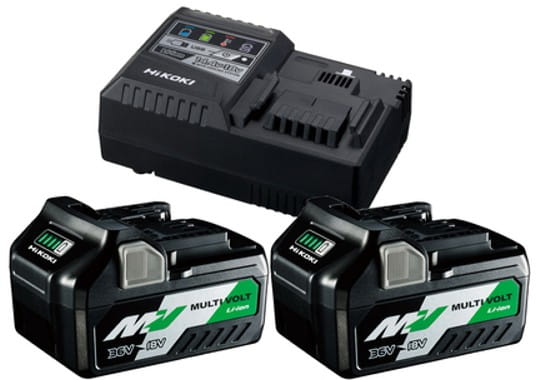 Hikoki BSL36A18x2 + UC18YSL3 MULTI VOLT 2x Akku 36/18V 2,5/5,0 Ah + Ladegerät