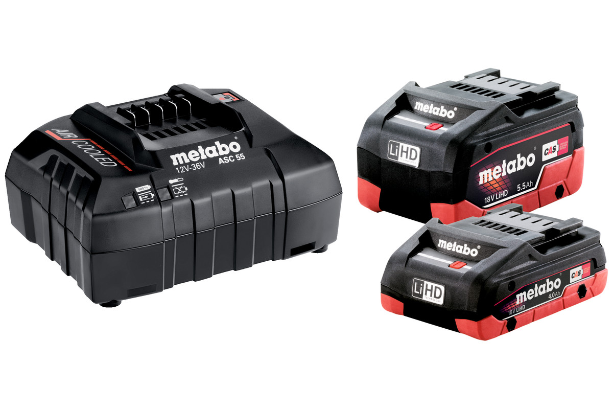 Metabo Basis-Set LiHD 1 x 4.0 Ah + 1 x 5.5 Ah