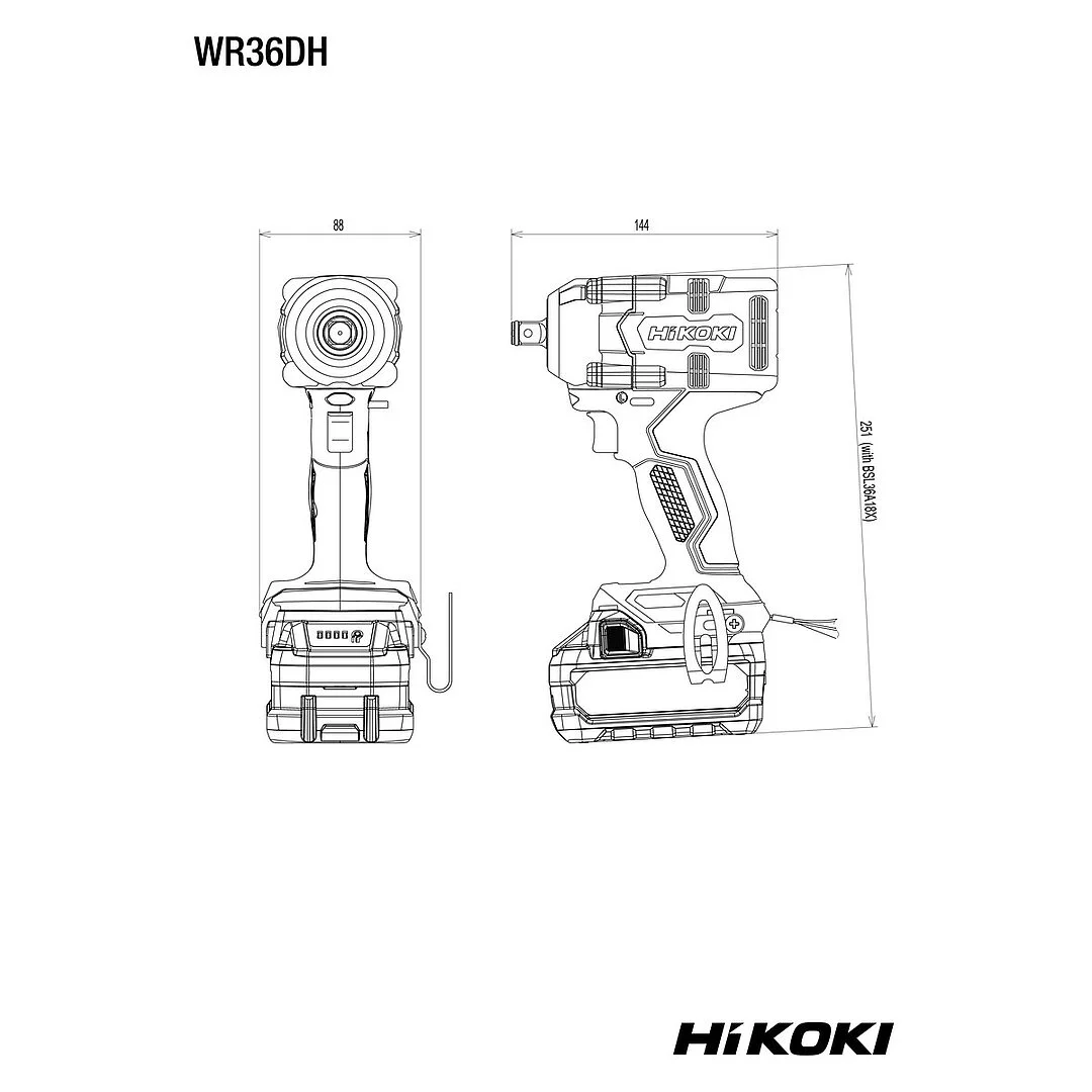 Hikoki Akku-Schlagschrauber WR36DHW2Z