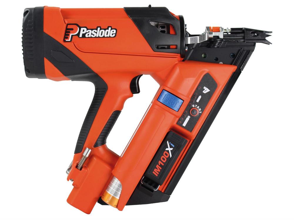 Paslode IM100Xi - Impulse Streifennagler für 34° papiergebundene Nägel von 63 bis 100 mm