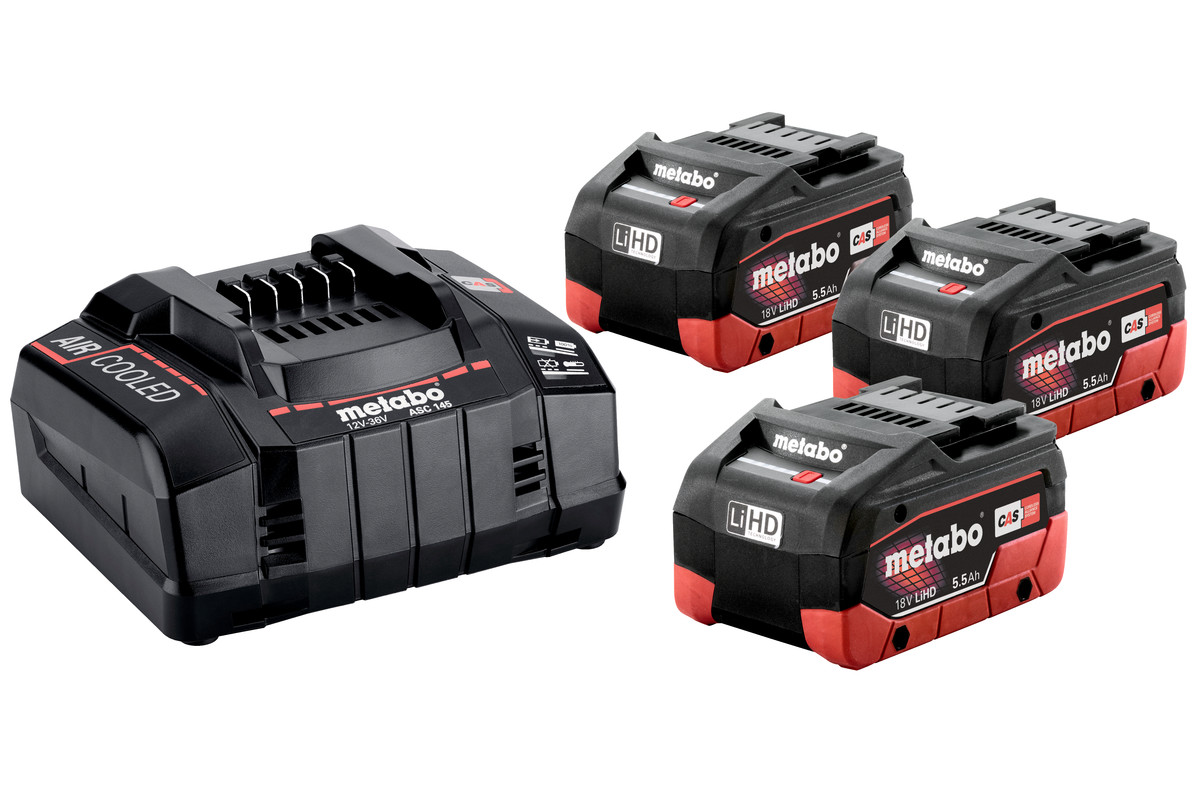 Metabo Basis-Set 3 x LiHD 5.5 Ah