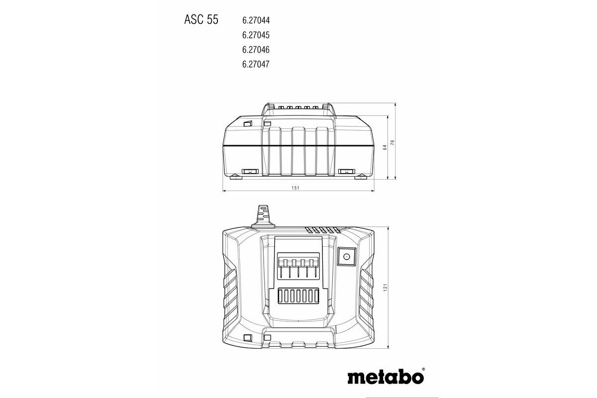 Metabo Ladegerät ASC 55, 12-36 V, "AIR COOLED", EU