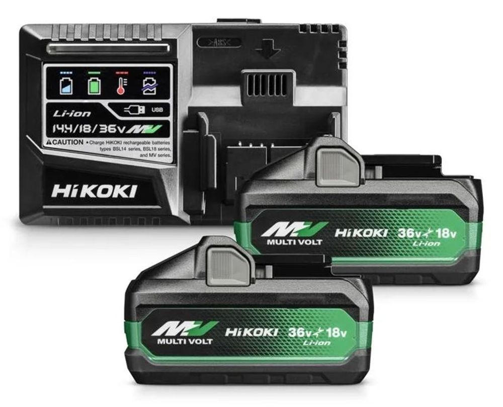 36V MULTI VOLT Akkupacks und Ladegerät (36V BSL36A18X Akkus x2 + UC18YSL3 Ladegerät x1) UC18YSL3WHZ