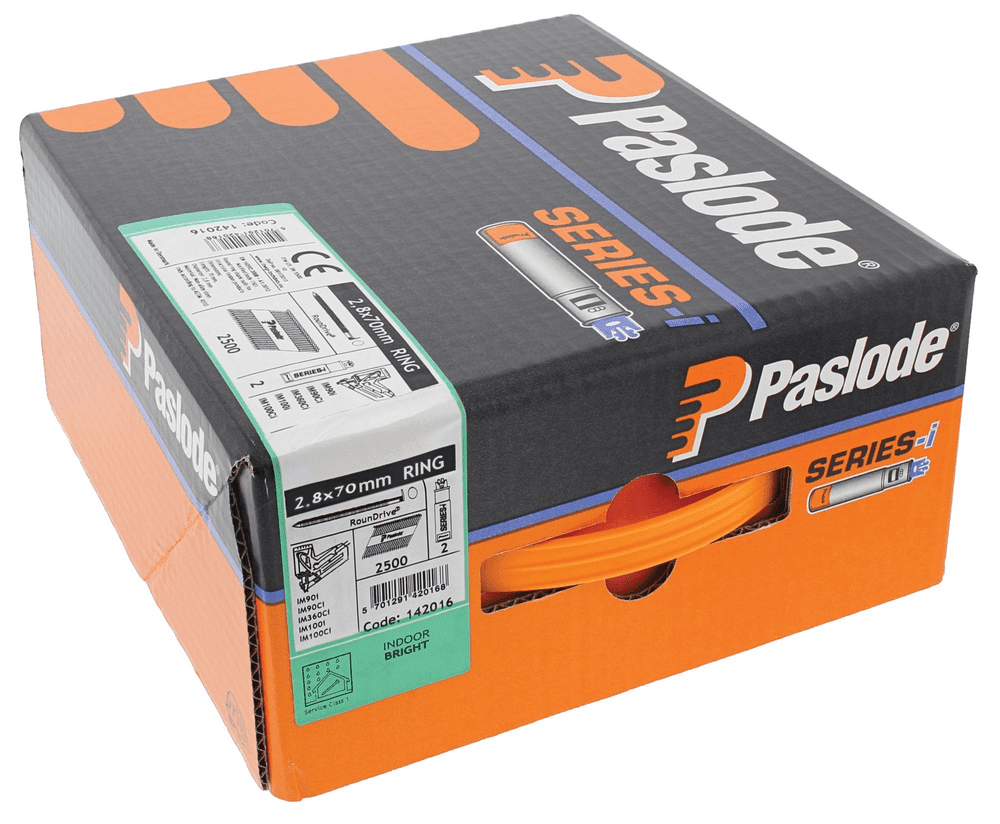 Streifennägel 34° Papiermagaziniert 2,8x63mm, blank, gerillt, incl. Gas für Paslode