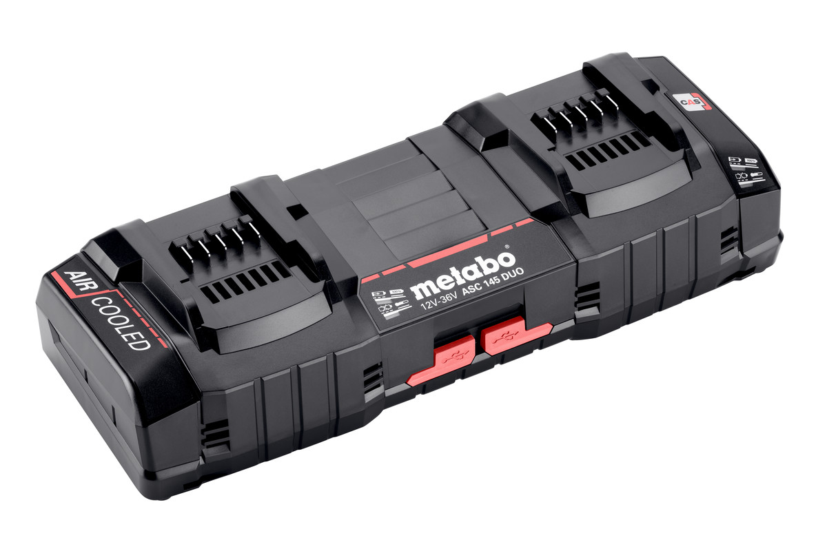 Metabo Doppel-Schnellladegerät ASC 145 DUO, 12-36 V, "AIR COOLED", EU